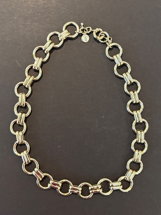 Talbots Jewelry - Talbots Chunky Gold Tone Link and Circles Necklace